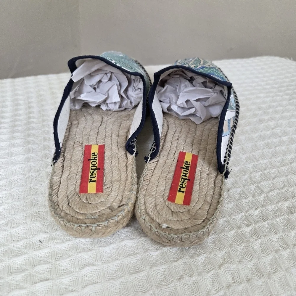 Respoke Spanish Espadrille Mule Slides Paisley Print Women’s US 7 EU 37